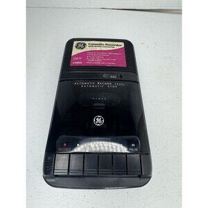 General Electric GE 3-5025A Portable Cassette Player Recorder Tested No Cords